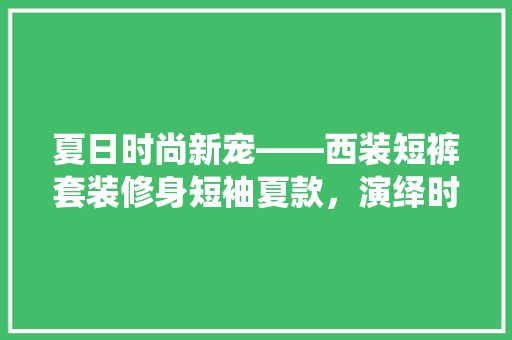 夏日时尚新宠——西装短裤套装修身短袖夏款，演绎时尚与舒适的完美融合