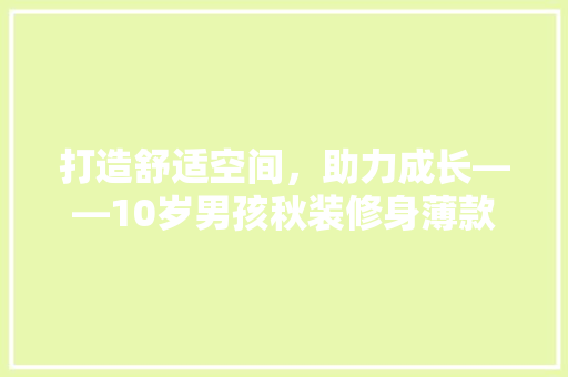 打造舒适空间，助力成长——10岁男孩秋装修身薄款卧室设计指南