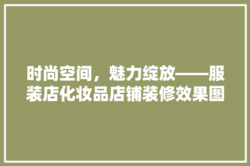 时尚空间，魅力绽放——服装店化妆品店铺装修效果图