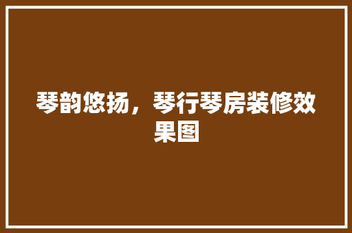 琴韵悠扬，琴行琴房装修效果图  第1张